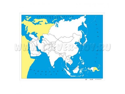 Контурная карта Азии (без названий)