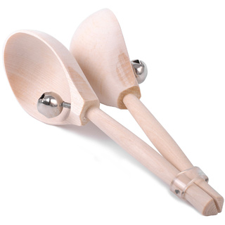 Ложки в станке с бубенцами (дерево, без росписи)