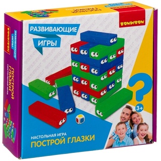 Развивающая игра "Построй глазки" (30 блоков, кубик)