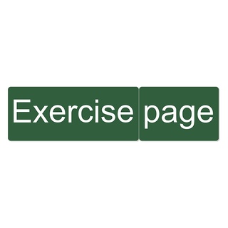 Магнитные карточки "Exercise page" (фон зелёный)